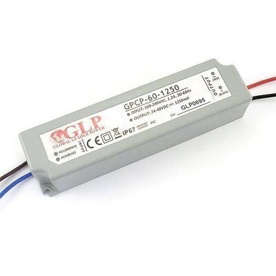 GLP GPCP-60-1250 58.8W 24~47V 1250mA IP67 LED tápegység