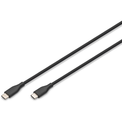 Assmann 2M USB-C TO USB-C CABLE BLACK SILICONE60W POWER DELIVERY