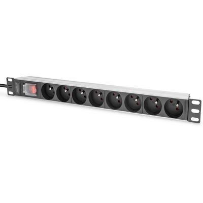 Assmann 1U ALUMINUM PDU RACKMOUNTABLE 8X CEE 7/5 4000W 16A