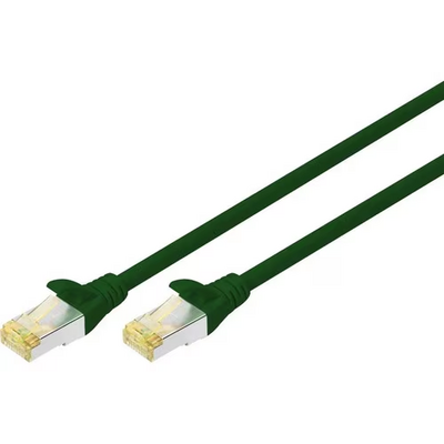 Assmann CAT 6A S/FTP PATCH CORD10P AWG 26/7 0.5 M 10 PIECESGREEN