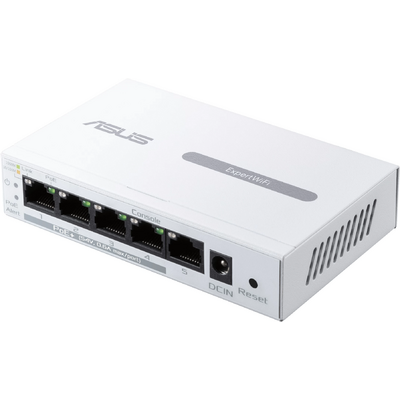 ASUS Switch 5x1000Mbps (4xPOE+) Fémházas Asztali, EBP15