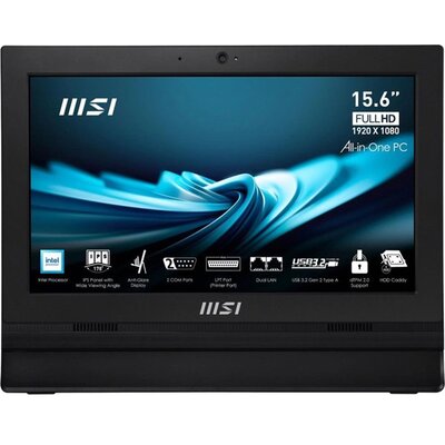 MSI PRO AP162T ADL-017XEU 15,6"FHD Touch/N100/4GB/256GB/fekete All-in-One asztali számítógép