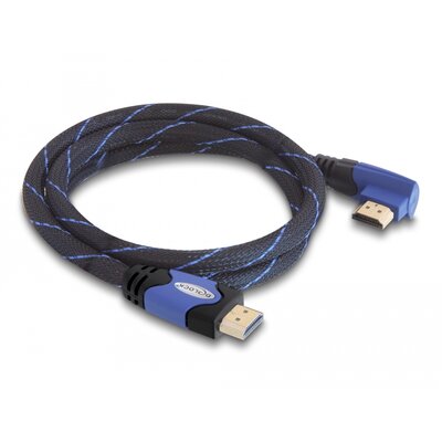 DeLock Cable High Speed HDMI with Ethernet - HDMI A male > HDMI A male angled 4K 1m