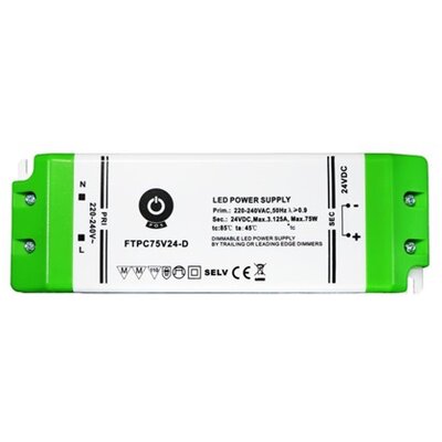 POS POWER FTPC75V24-D 24V/2.5A 75W IP20 szabályozható LED tápegység