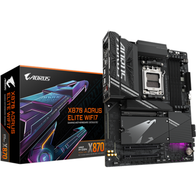 GIGABYTE Alaplap AM5 X870 AORUS ELITE WIFI7 AMD X870, ATX