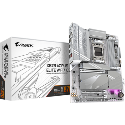 GIGABYTE Alaplap AM5 X870 AORUS ELITE WIFI7 ICE AMD X870, ATX