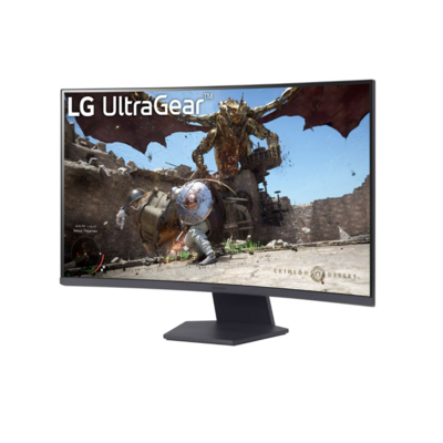 LG 32" 32GS60QC-B UltraGear™ 16:9 képarányú QHD, ívelt gaming 180 Hz-es monitor