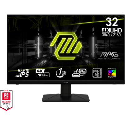 MSI Monitor GAMING MAG 322UPF 32" UHD, 3840x2160, 160Hz IPS 16:9, 1000:1 CR, 440cd/m2, 1 ms, HDMI, DP, USB-C, Black