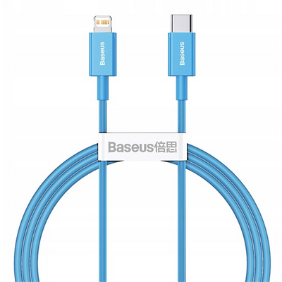 ACC Baseus Superior Series Fast Charging Data Cable Type-C to iPhone PD 20W 1m gyorstöltő adatkábel, világoskék