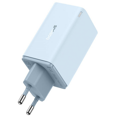 Baseus P10162701313-00 GAN6 Pro 65W kék hálózati gyorstöltő adapter