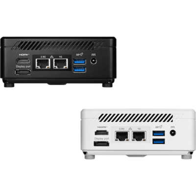 MSI Business DT Cubi 5 12M-264BEU, i3-1215U, Intel UHD, M.2 NVME, 2,5"SATA, 4xUSB, Thunderbolt4, HDMI, DP, 2xRJ45, White