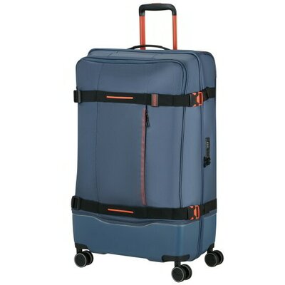 American Tourister URBAN TRACK Spinner L Tsa Coated kék bőrönd