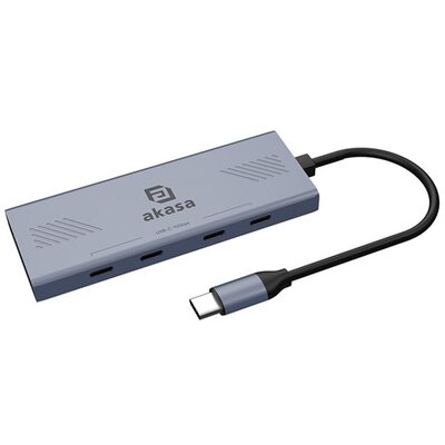 Akasa Type-C 4-In-1 USB-C elosztó - 10Gbps - AK-CBCA32-18BK