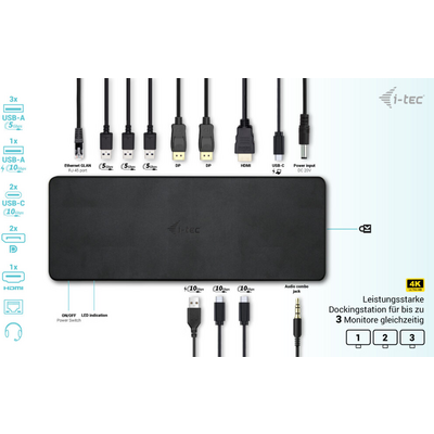 i-tec I-TEC USB-C 3X 4K LCD GEN2 PRO I-TEC USB-C DOCK PD 100W