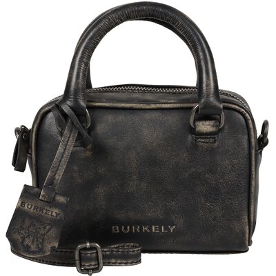 BURKELY DISTRESS DEON HANDBAG SMALL valódi bőr női kézitáska fekete