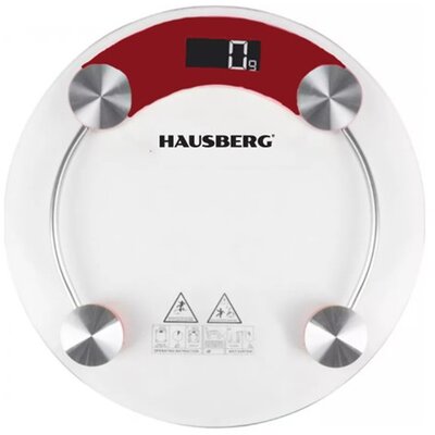 Hausberg HB-6000RS vörös üveg fürdőszobai mérleg