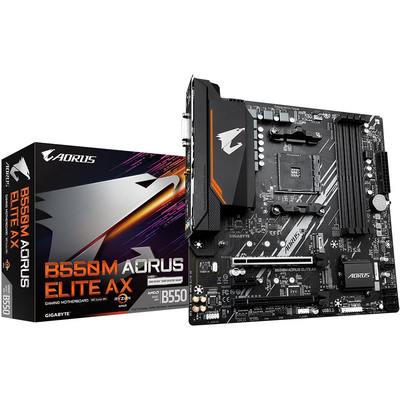 GIGABYTE Alaplap AM4 B550M AORUS ELITE AX AMD B550, mATX