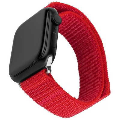 FIXED nylon sportos óraszíj Apple Watch 42/44/45mm-es okosórához, piros FIXNST2-434-RD