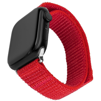 FIXED nylon sportos óraszíj Apple Watch 38/40/41mm-es okosórához, piros FIXNST2-436-RD