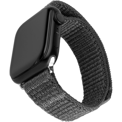 FIXED nylon sportos óraszíj Apple Watch 38/40/41mm-es okosórához, sötétszürke FIXNST2-436-GR