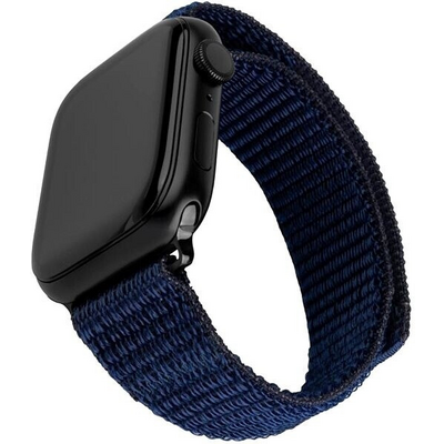 FIXED nylon sportos óraszíj Apple Watch 38/40/41mm-es okosórához, sötétkék FIXNST2-436-DBL