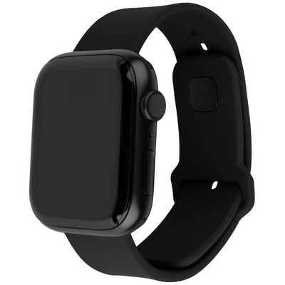 FIXED szilikon sportos óraszíj Apple Watch 38/40/41mm-es okosórákhoz, fekete