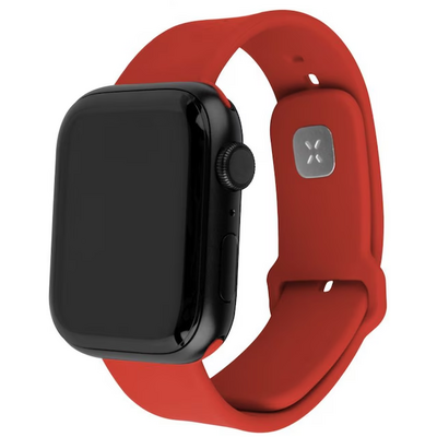 FIXED szilikon sportos óraszíj Apple Watch 38/40/41mm-es okosórákhoz, piros