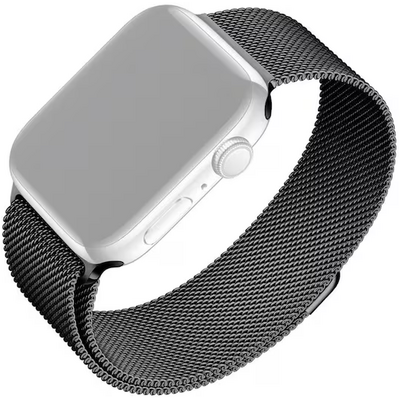 FIXED Mesh Strap for Apple Watch 38/40/41mm, Fekete, Okosóra kiegészítő