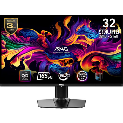 MSI Monitor GAMING MAG 321UP QD-OLED 31,5" UHD 3840x2160, 16:9, 165Hz,1500000:1, 0,03ms, 2x HDMI, DP, USB-C, Black