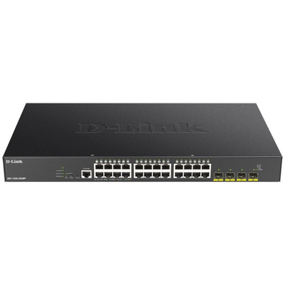 D-Link D-LINK SWITCH SMART 24-PORT GIGABIT 4X10G SFP+ POE (370W)