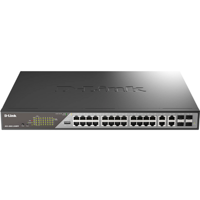 D-Link 28-PORT DESKTOP GIGABIT POE SURVEILLANCE SWITCH 518W POE