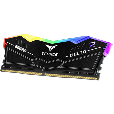 Teamgroup 32GB 6400MHz DDR-5 T-Force Delta (Kit! 2db 16GB) (FF3D532G6400HC40BDC01) fekete memória