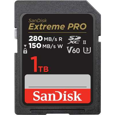 Sandisk PRO 1TB V60 UHS-II SD CARDS 280/150MB/S V60 C10 UHS-II