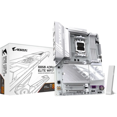 GIGABYTE Alaplap AM5 B850 AORUS ELITE WIFI7 ICE AMD B850, ATX