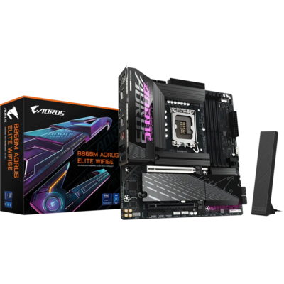 GIGABYTE Alaplap S1851 B860M AORUS ELITE WIFI6E INTEL B860, mATX