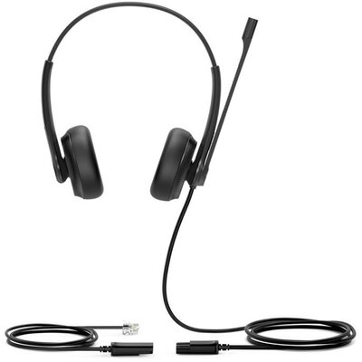 Yealink YHS34 Dual Headset with QD to RJ Port Black