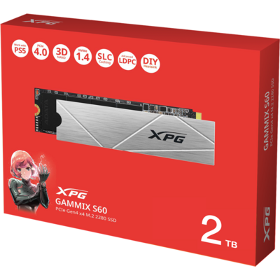 ADATA SSD M.2 2280 NVMe Gen4x4 2TB GAMMIX S60