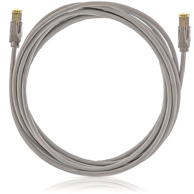 Kategória 6A, 10Giga patch kábel STP, 15 m, LSOH halogénmentes, szürke