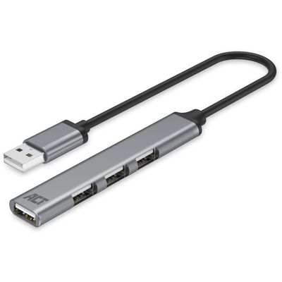 ACT 4-portos USB2.0 HUB Grey