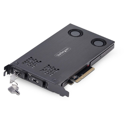 Startech.com DUAL M.2 NVME SSD TO PCIE X8 REMOVABLE MOBILE RACK/BACKPLANE