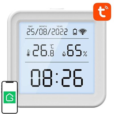 GOSUND S6 Intelligens hőmérséklet- és páratartalom-érzékelő Wi-Fi (LCD kijelző, háttérvilágítás)