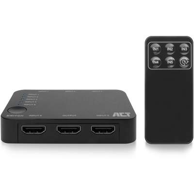 ACT AC7841 4K HDMI Switch 5 in 1 out