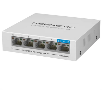 Keenetic POE+ Switch 5 - PoE+ switch with 4 ports + 1 uplink port