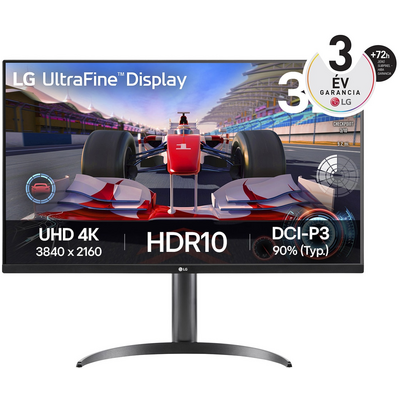 LG monitor 31.5" 32UR550K, 3840x2160, 16:9, 250cd/m2, 4ms, HDMIx2/DisplayPort, hangszóró