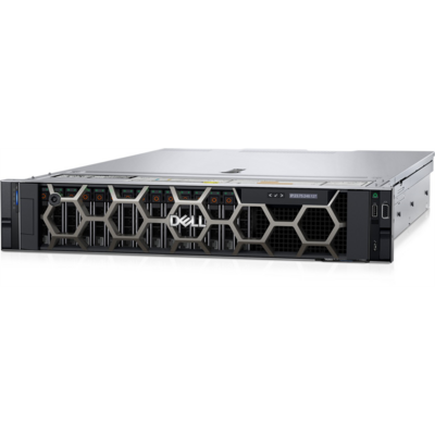 DELL ISG szerver - PE R550 rack (16x2.5"), 1x8C S4309Y 2.8GHz, 1x16GB, 1x480GB RI SSD; H755, iD9 En., 2x1100W.