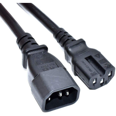 Akyga AK-UP-05 Power Cable for Server Extension IEC C14 / C15 1m Black