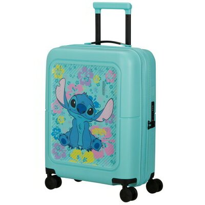 American Tourister DASHPOP DISNEY Spin.55/20 Exp Tsa Disney Stitch Flower kék kabinbőrönd