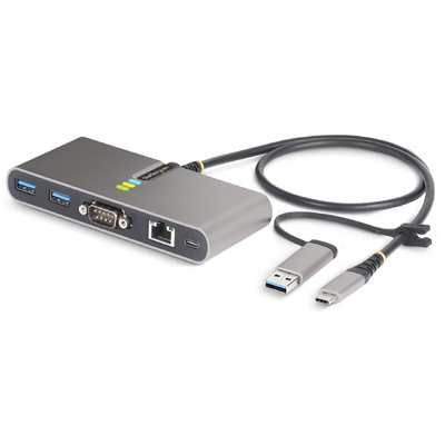 Startech.com USB-C/USB-A HUB - GBE - RS232 A HUB GB ETHERNET RS232 SERIAL