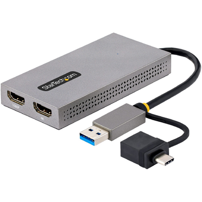 Startech.com USB TO DUAL HDMI ADAPTER USB-A OR C 1X 4K 30HZ 1X 1080P