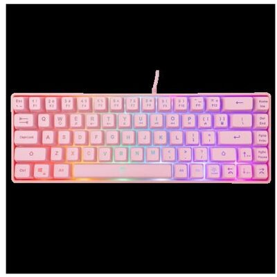 WHITE SHARK RONIN-P WS GK-2201P-US gamer billentyűzet, 68 gomb pink (angol)